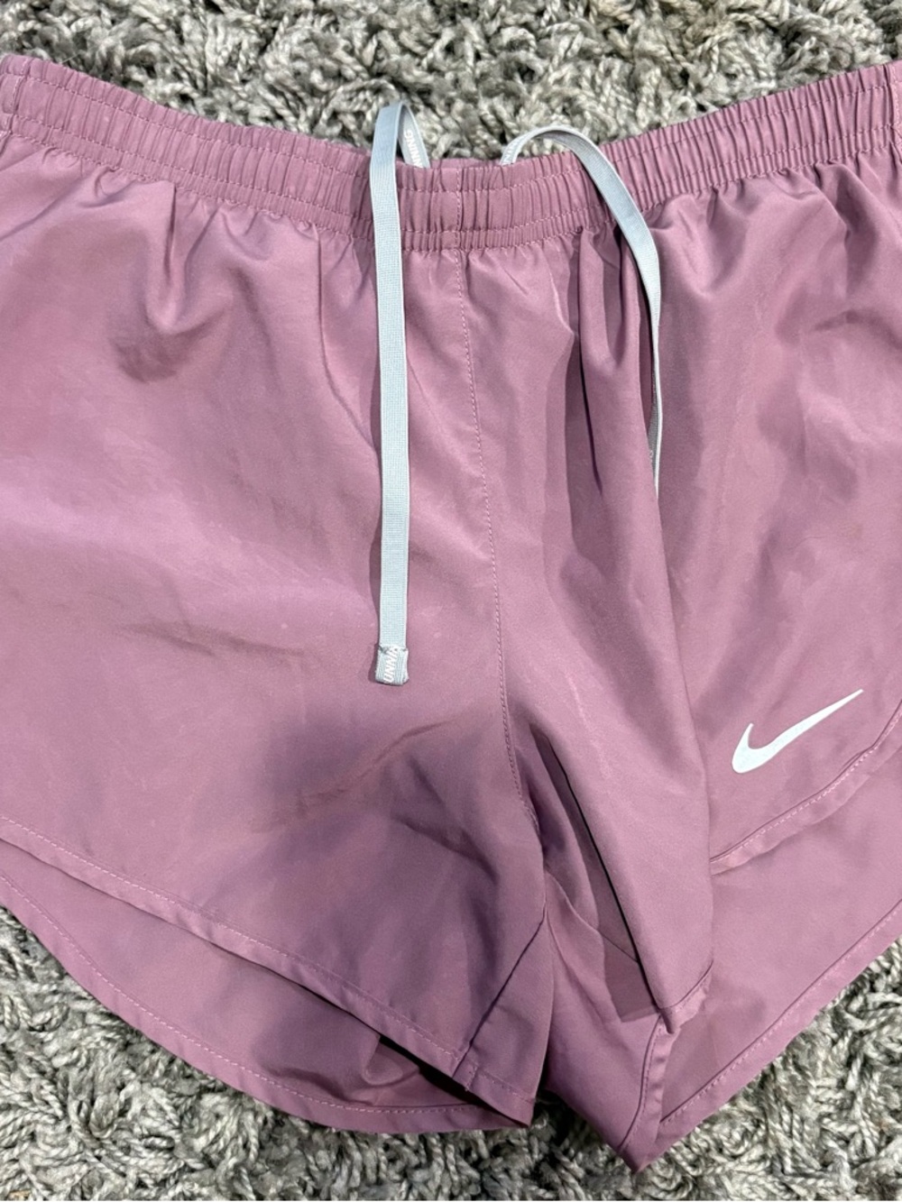 Nike Women's Lavender Running Shorts with Drawstring